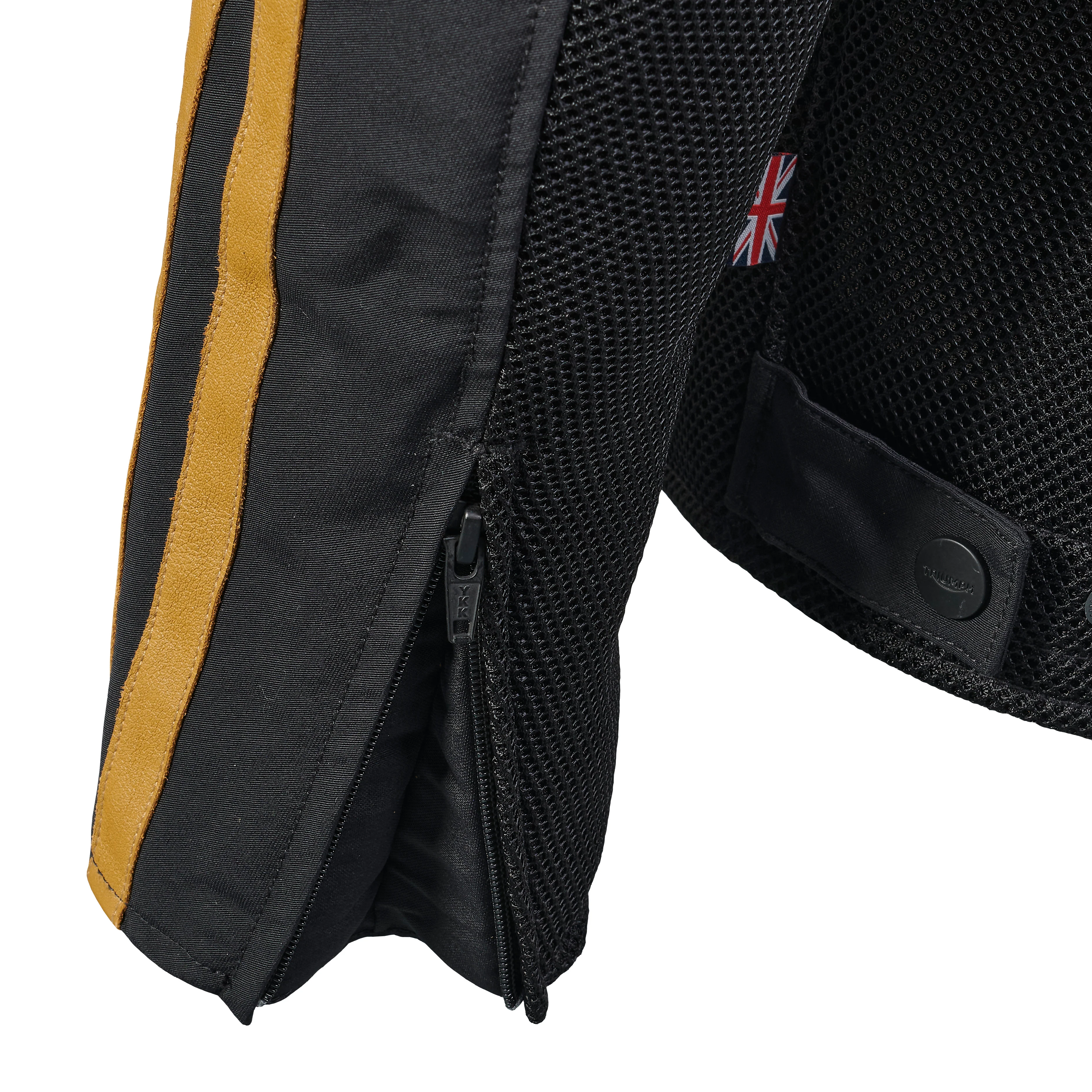 Triumph Ladies Braddan Retro Mesh Jacket Black & Gold - Image 5