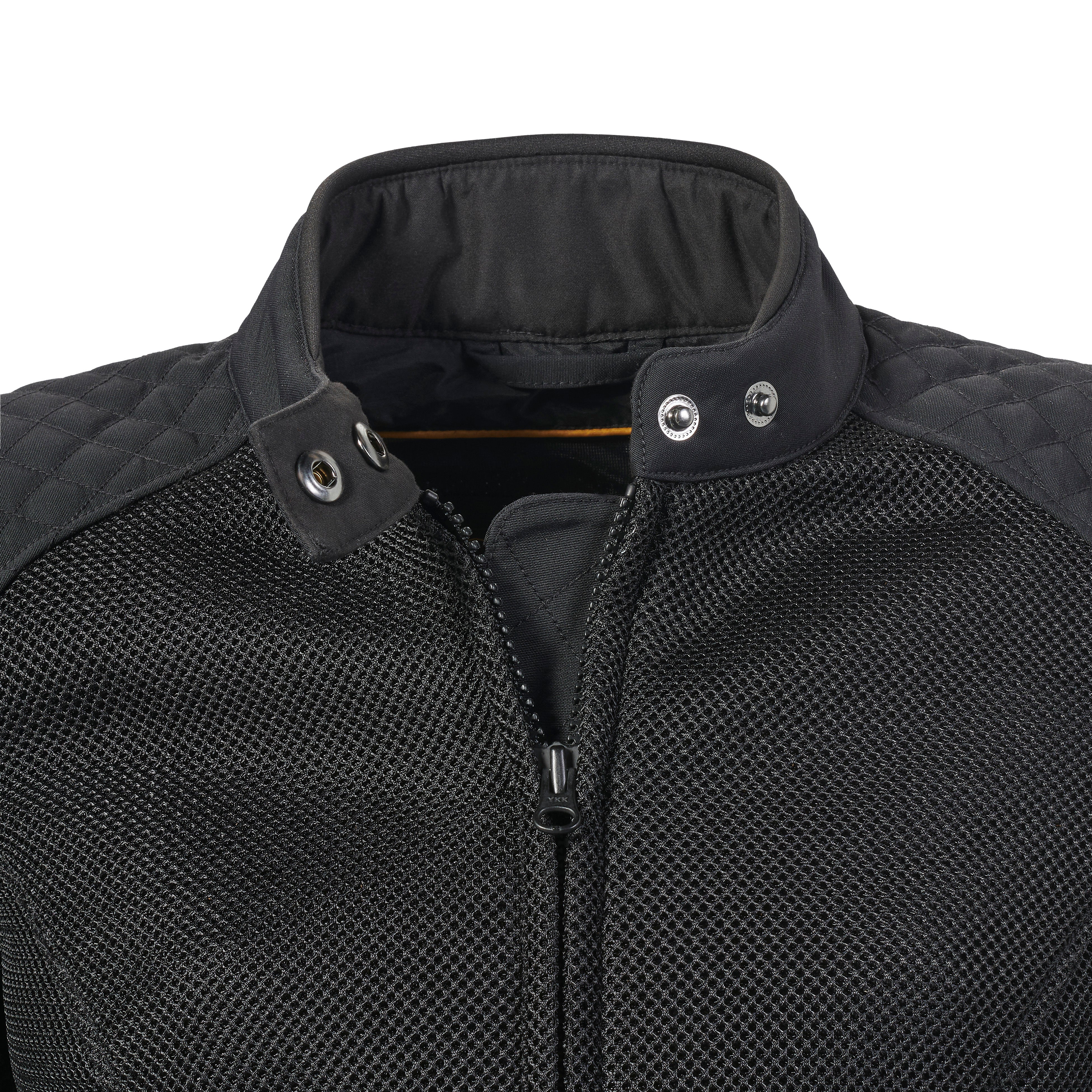 Triumph Ladies Braddan Retro Mesh Jacket Black & Gold - Image 6