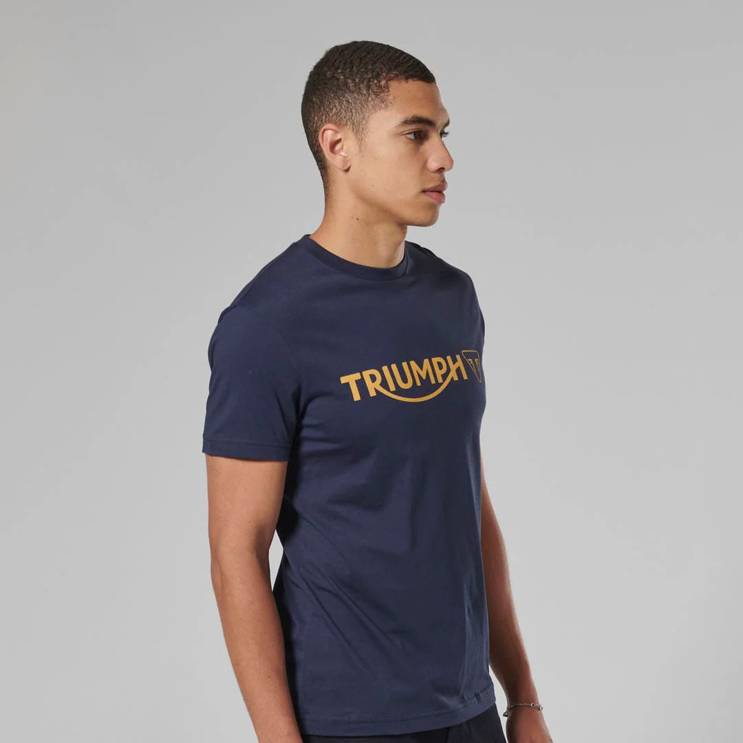 Triumph Mens Cartmel Black Iris & Gold T Shirt - Image 6
