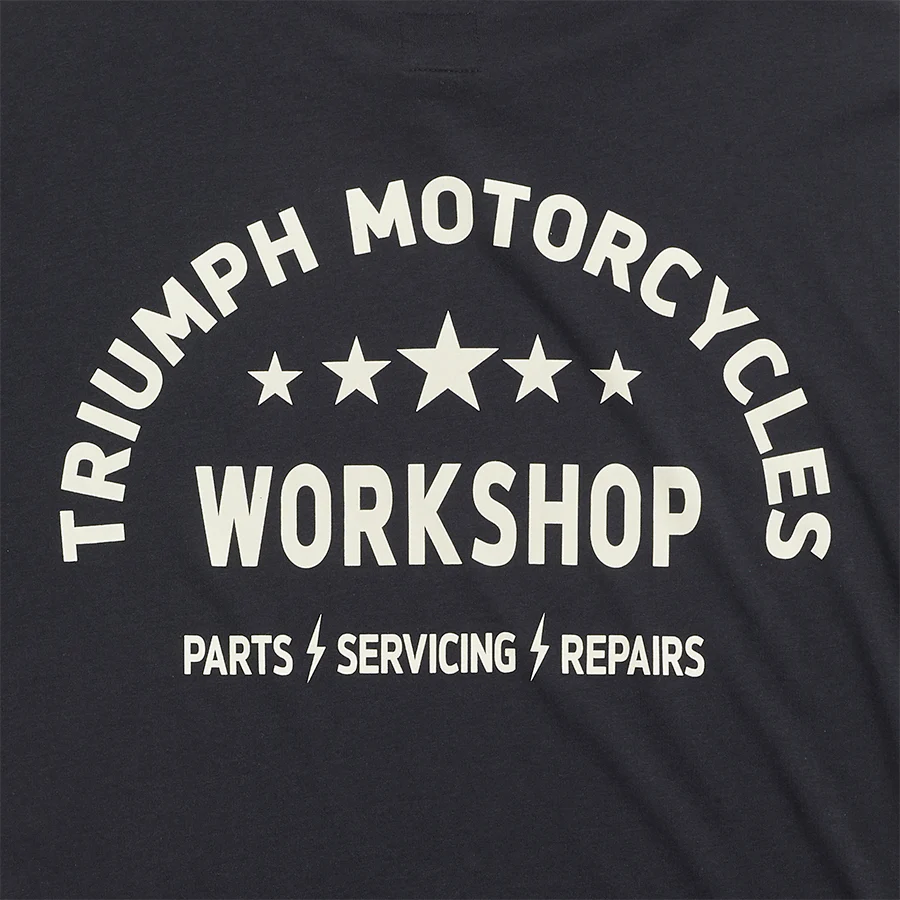 Triumph Mens Preston Black & Bone T Shirt - Image 3