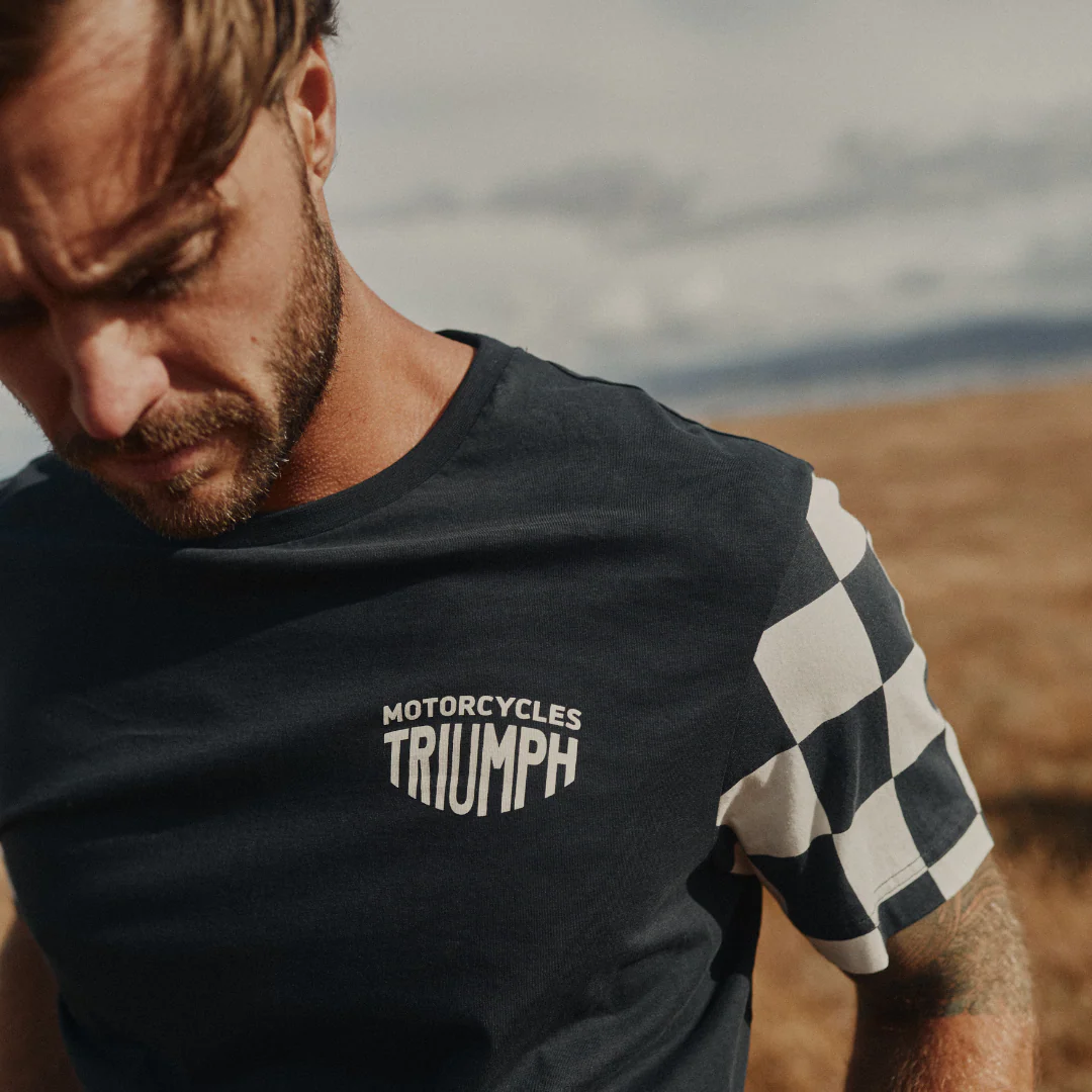 Triumph Mens Preston Black & Bone T Shirt - Image 9