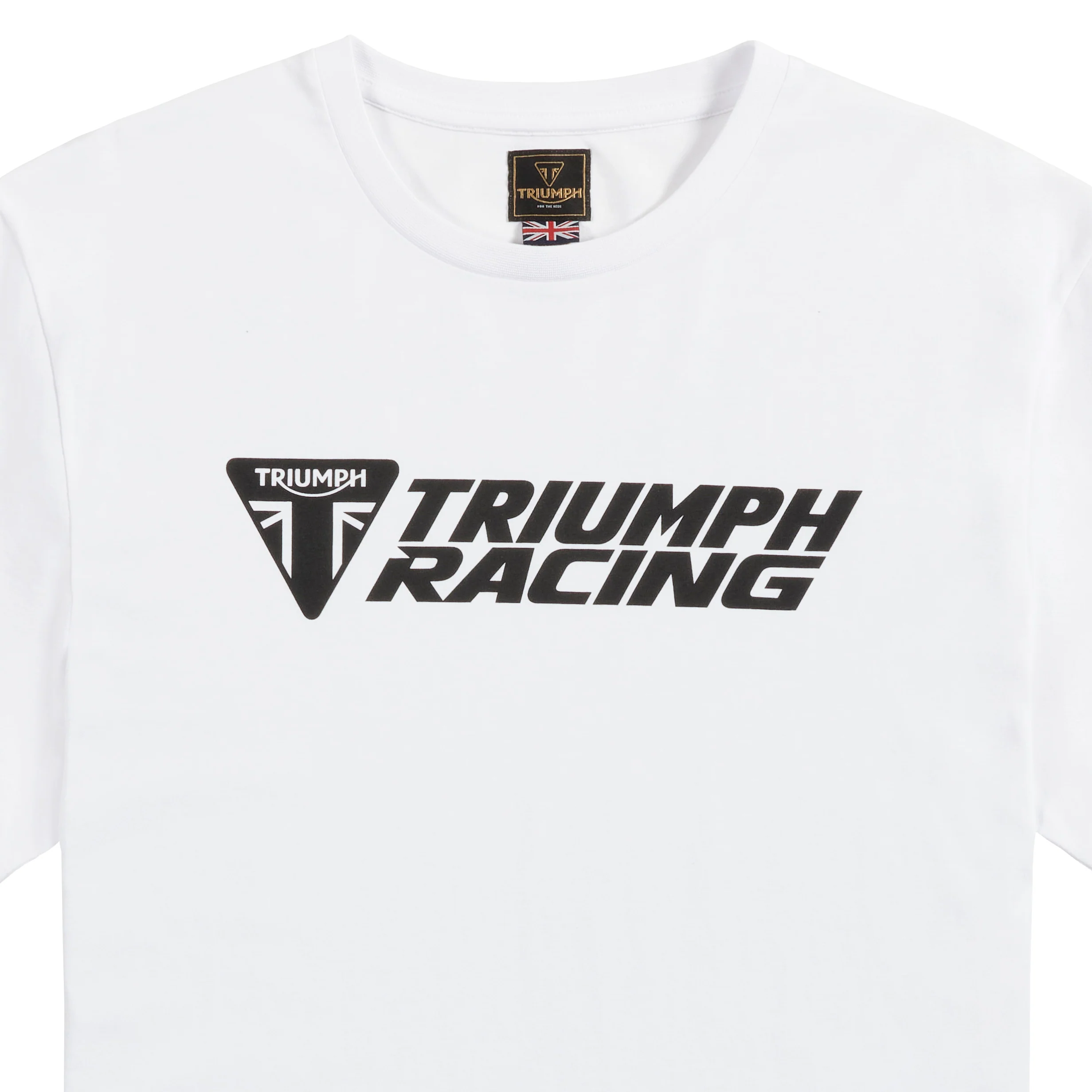Triumph Mens Racing White & Black T Shirt - Image 2